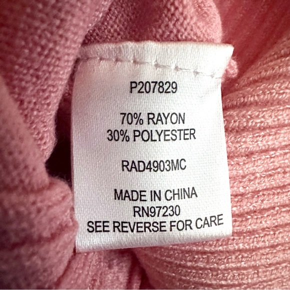 Crave Fame Sweater Sizes L & XL Junior Pink Soft Cable Knit Ribbed Stretchy New - Picture 9 of 13